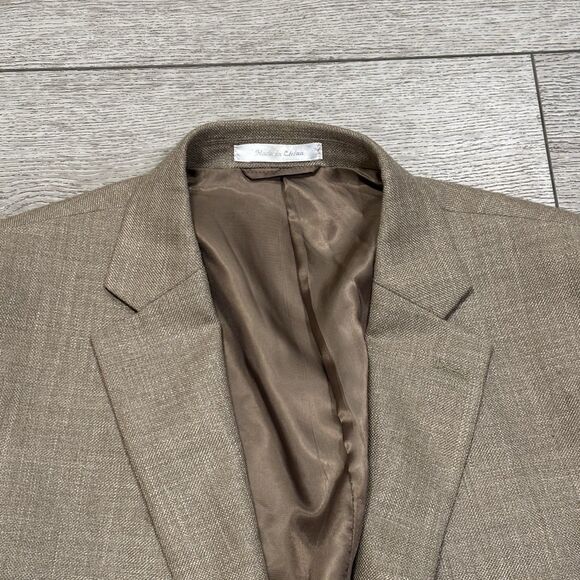 Vintage Lauren Ralph Lauren Jacket Men's 46L Brown Blazer Linen Poly Blend - Picture 2 of 10